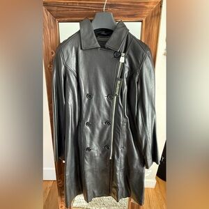 Anthropology Faux leather. Blank NYC Asymmetrical Black Leather Jacket